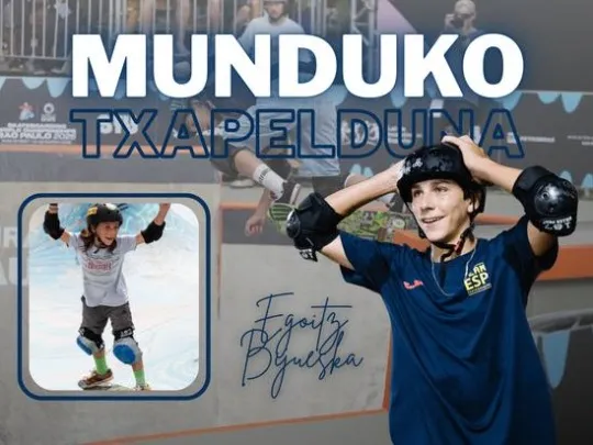 Egoitz Bijueska Skateboarding. “Orgullo de cantera: un campeón del mundo con solo 15 años”